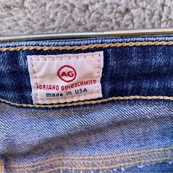 AG Adriano Goldschmied Stilt Crop Cigarette Crop Distressed Jeans Sz 26 - Picture 9 of 13